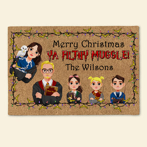 Personalized Gifts For Family Doormat, Wizard Family Christmas 04naqn130824pa-Homacus