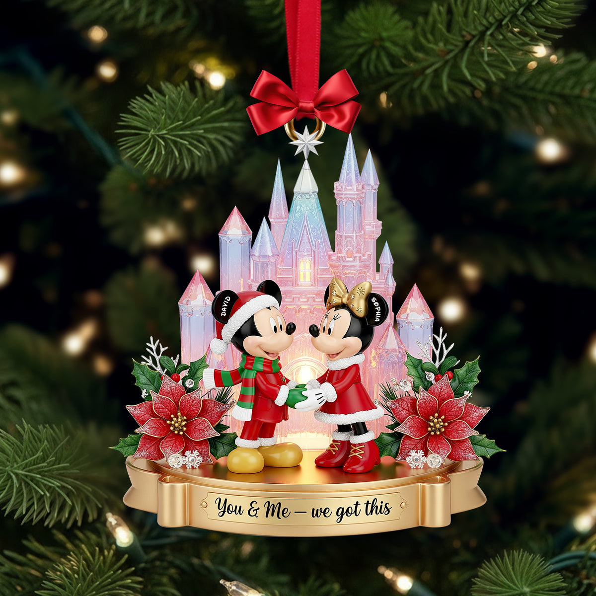 Fairytale Castle Couple Ornament - Personalized Funny Gifts For Couple 01PGLU181025-Homacus