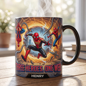 Three Heroes One Web Color Changing Coffee Mug - Personalized Gifts 02hatn050826-Homacus