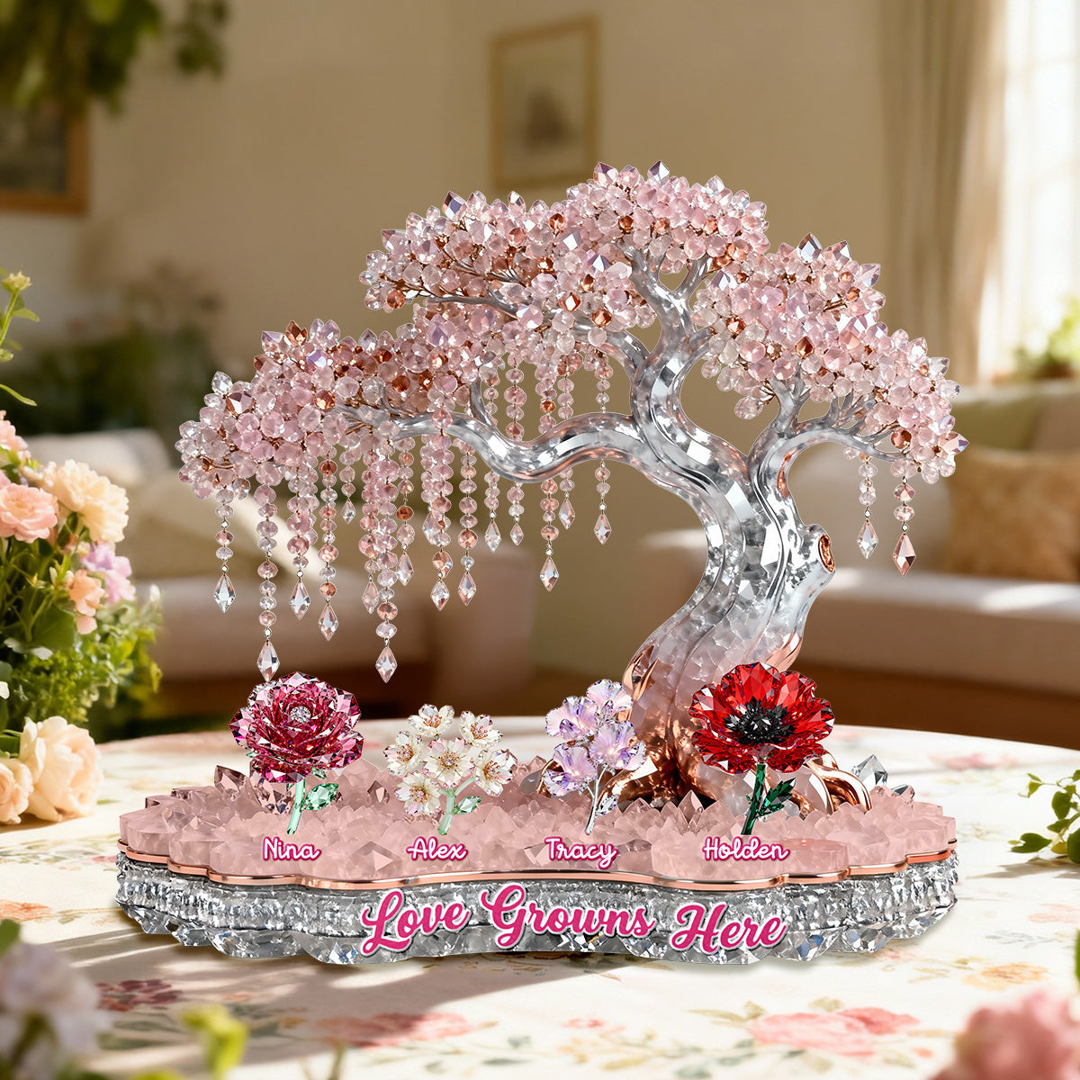 Floral Garden Acrylic Plaque - Personalized For Grandma/ Mom 02KIMG050226-Homacus