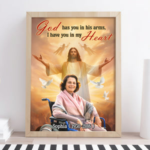 Custom Photo Gifts For Family Canvas Print 02hutn311224 God Have You In His Arms I Have You In My Heart-Homacus