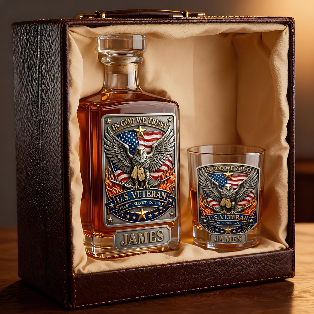 Veteran Decanter Set - Personalized Drinking Gifts For Veteran 03kidt240226-Homacus