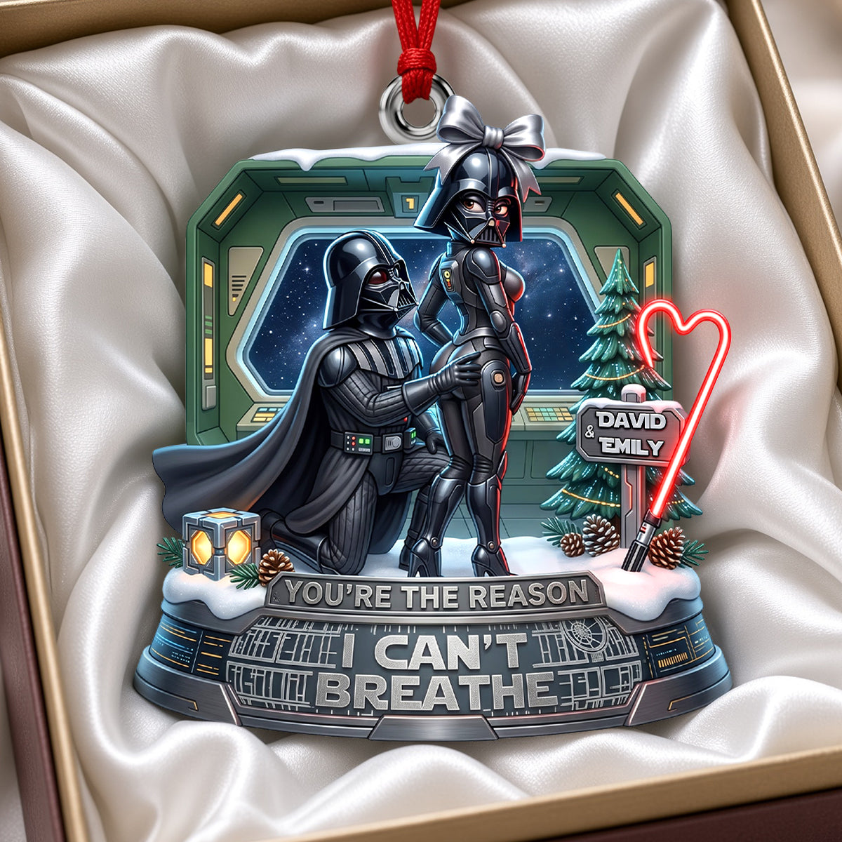 Dark Love Ornament, Personalized Gifts For Couple 04qhdh170926