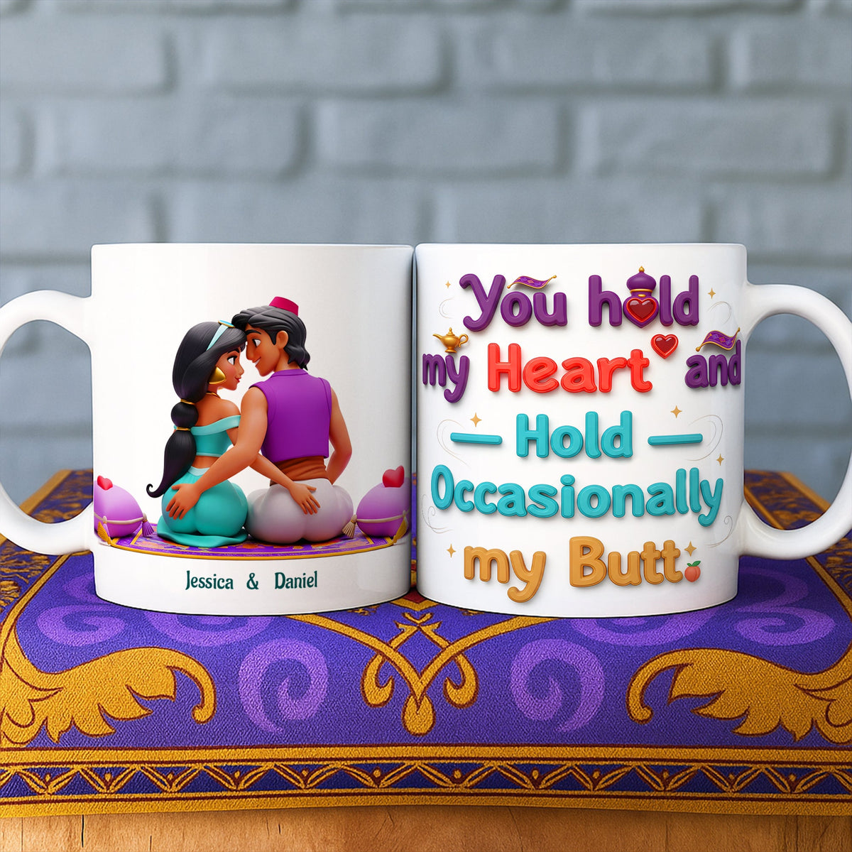 Moonlight Couple Coffee Mug - Personalized Gifts For Couple 03OHLU210625-Homacus