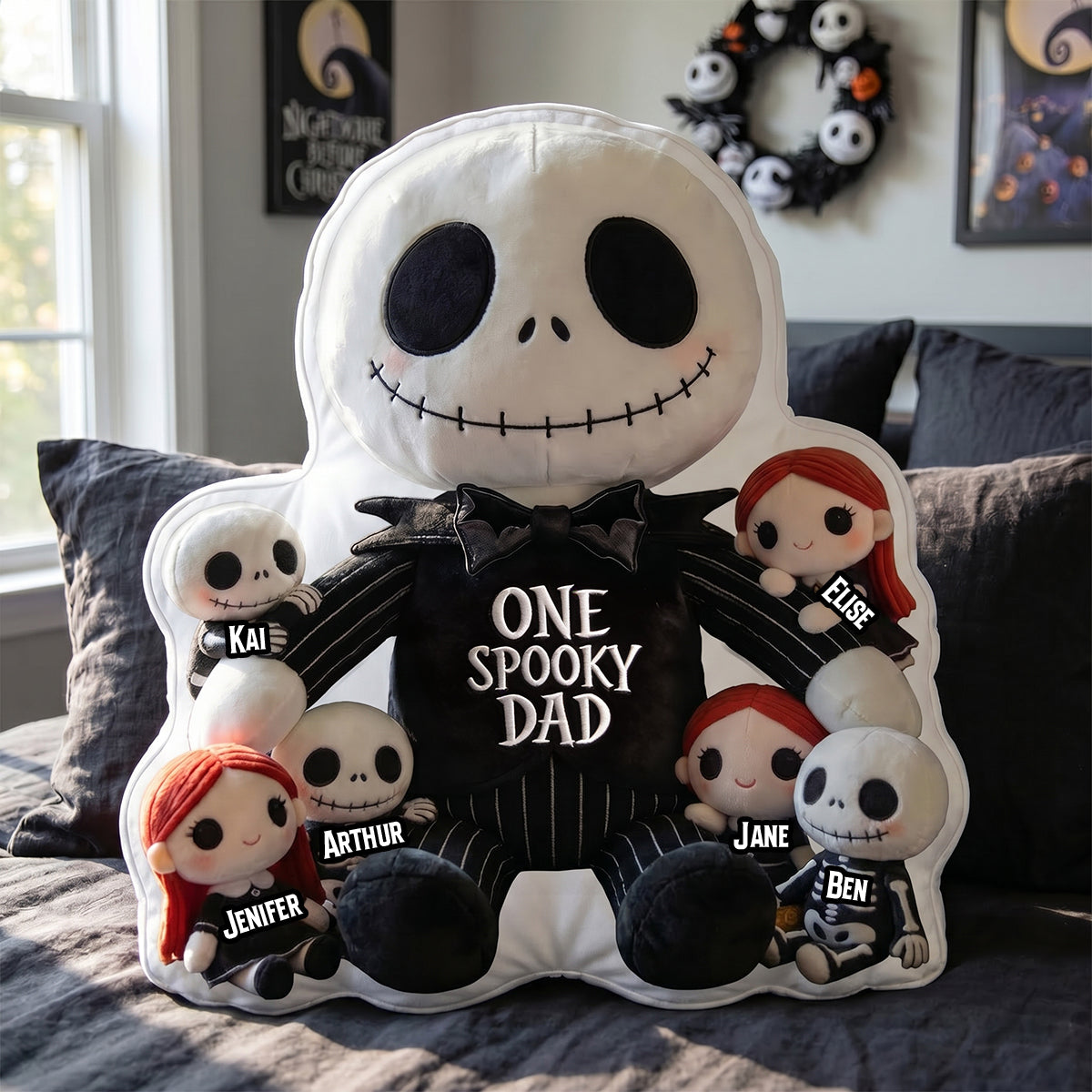 One Spooky Dad Custom Shape Pillow - Personalized Gifts For Dad 02pgdh110526-Homacus