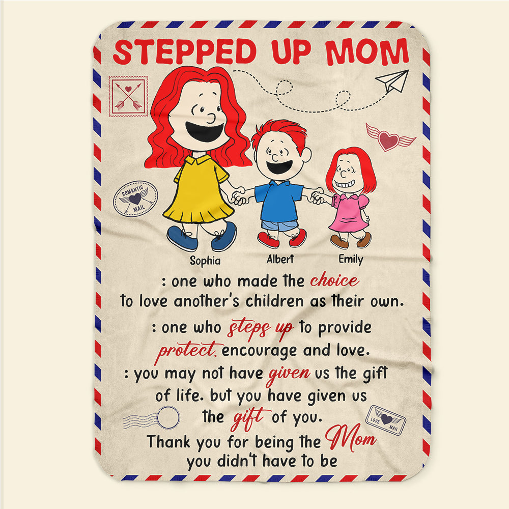 Stepped Up Mom Blanket - Personalized Gifts For Mother 04TOQN010425HH-Homacus
