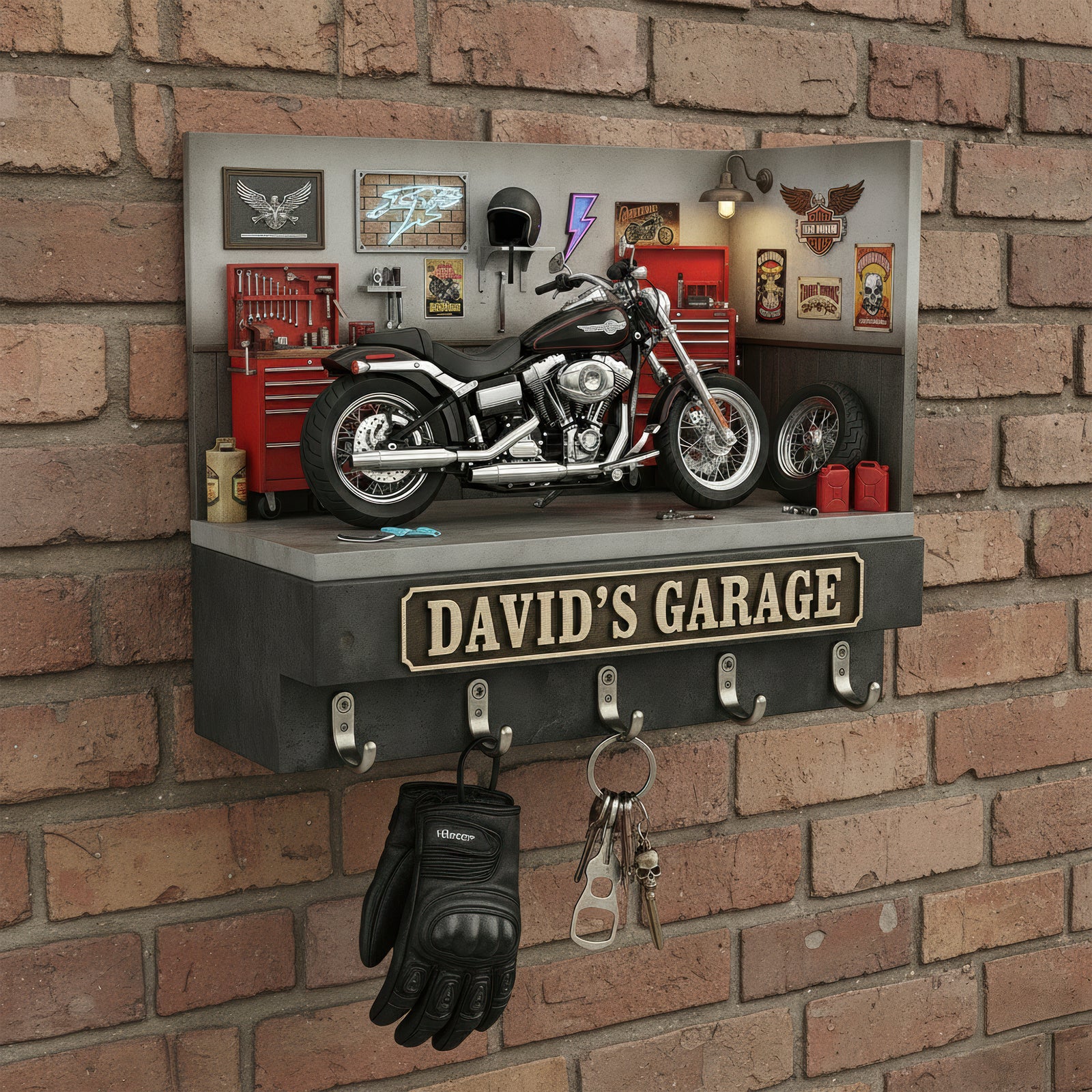 Motorcycle Key Hanger - Personalized Gifts For Motorcycle Lovers 01naqn151225-Homacus