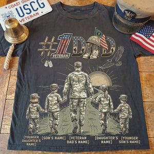 Best Veteran Dad Ever Shirt, Personalized Gifts For Military Dad 02qhdt250526-Homacus
