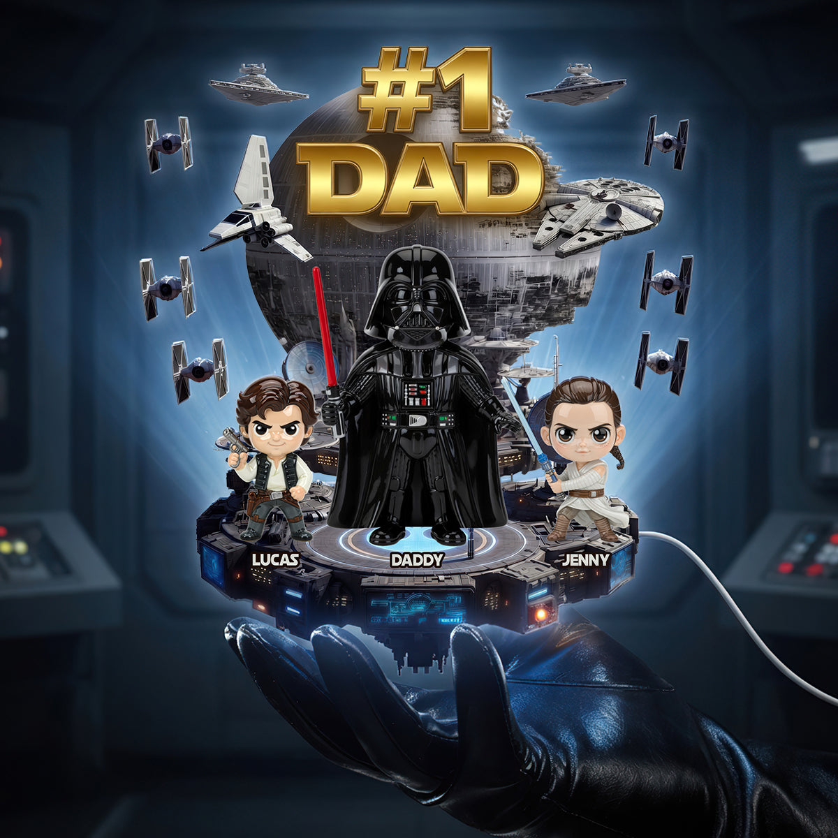 Epic Sci-Fi Dad Light Box - Personalized Gift For Dads 01OHDT090526-Homacus