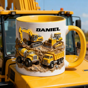 Construction Vehicles Coffee Mug - Personalized Gift For Truckers 06KILU130126-Homacus