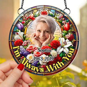 Custom Photo Gifts For Christmas Suncatcher Ornament Heaven Memorial 10ACDT090924-Homacus