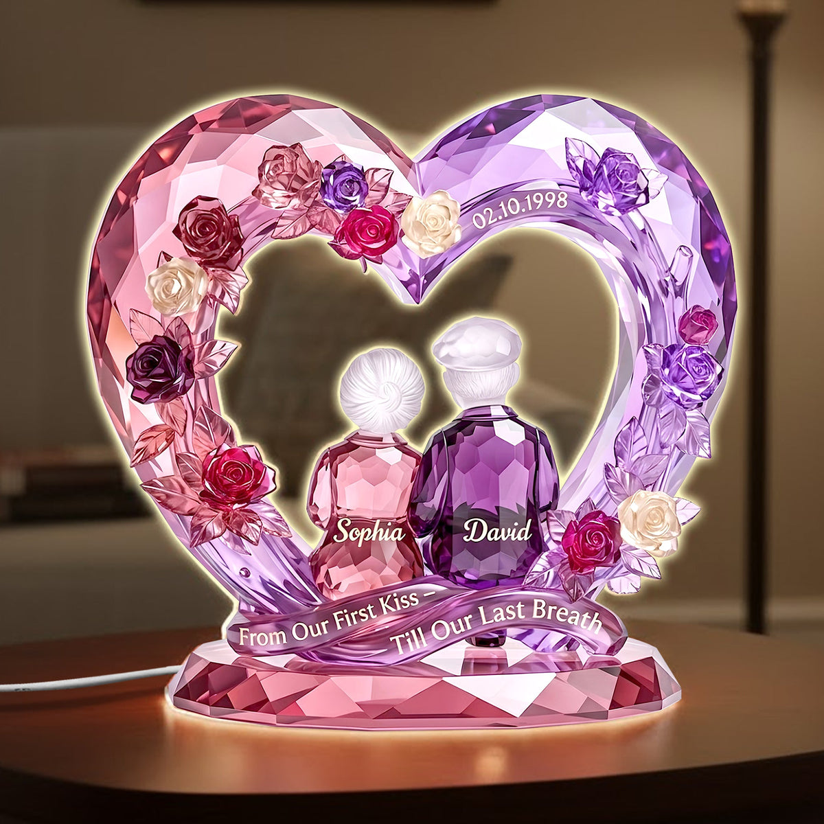 Growing Old Together Couple Light Box - Personalized Anniversary Gift For Couples 02TOTN111225-Homacus