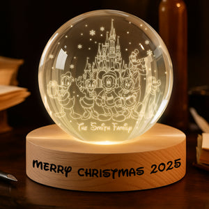 Together Family Moments Crystal Ball Night Light - Personalized Gifts For Family 06HYLU201025-Homacus