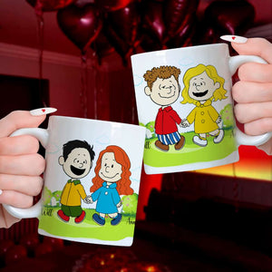 Personalized Gifts For Couples Hands In Hands White Mug Valentine 05TOLU031224DA-Homacus