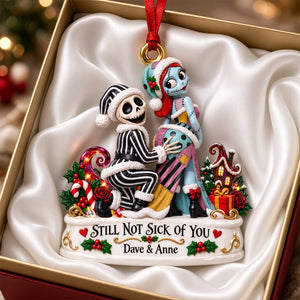 Spooky Soulmates Christmas Ornament - Personalized Gifts For Couple 03QHDH160926