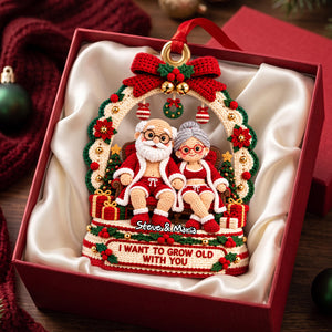 Sweetheart Old Couple Acrylic Ornament - Personalized Gift For Couples 07OHDH141026-Homacus
