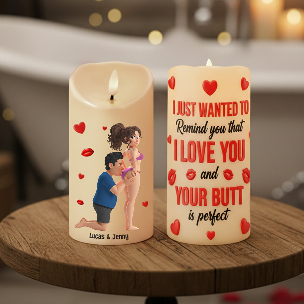 Spicy Kiss Couple LED Candle - Personalized Gift For Couples 02NATN121225