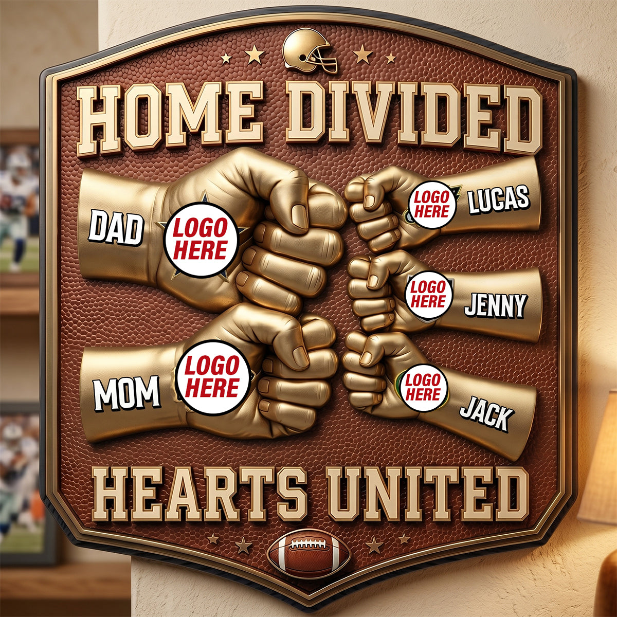 Sport Lover Family Cut Metal Sign - Personalized Gifts For Family Metal Sign 04NATN230626-Homacus