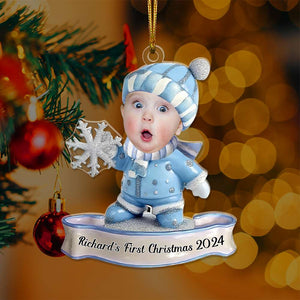 Custom Photo Gifts For Babies First Christmas Ornament 04KALU111024-Homacus