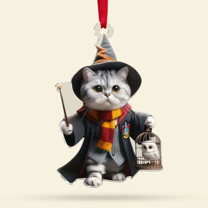 Gifts For Cat Lovers Christmas Wizard Cat Ornament 01acdt031024-Homacus