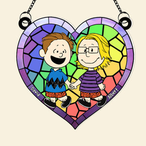 Personalized Gifts For Couple Suncatcher Ornament 05QHQN170624HH-Homacus