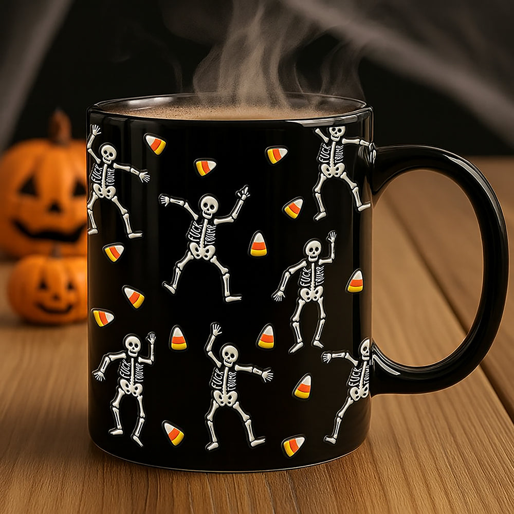 Slightly Subtle Halloween Skeleton Black Mug 03qhqn230825-Homacus