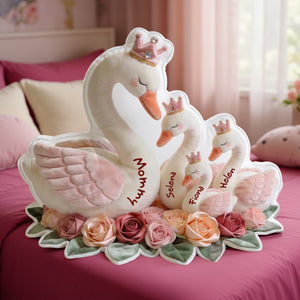 Mother Swan Love Her Baby Custom Shape Pillow - Personalized Gifts For Moms 04pglu160326-Homacus