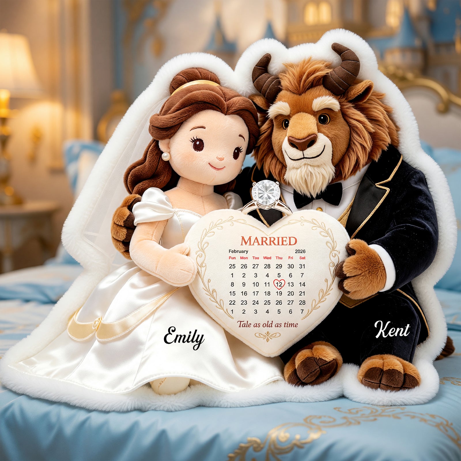 Fairytale Couple Pillow - Personalized Gifts For Couple Anniversary Pillow 02TGQN020626-Homacus