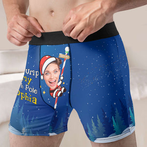 Custom Photo Gift For Couple, Let's Jump On My North Pole Man Boxer 02TOLU211024-Homacus