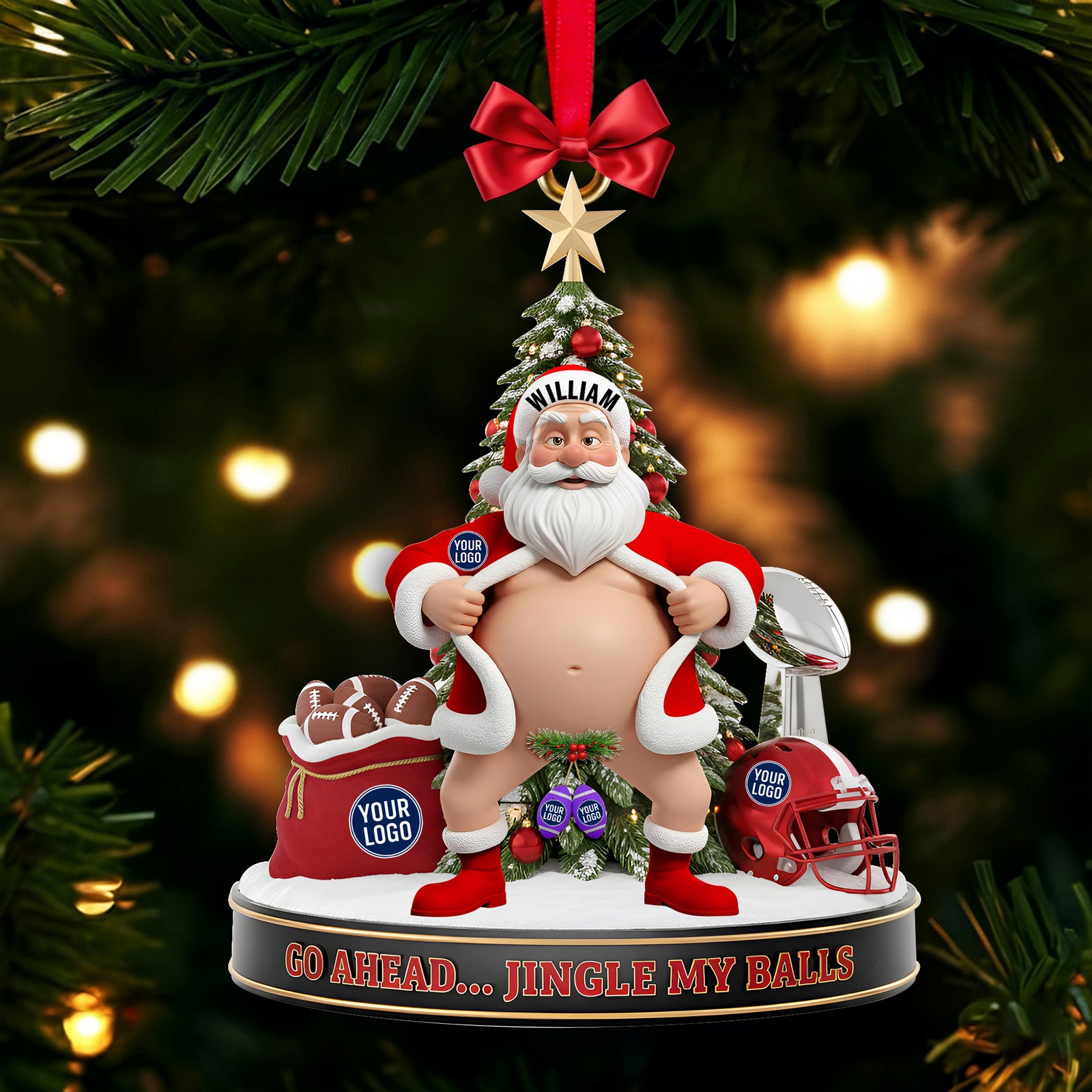 Game On Santa! Christmas Ornament Personalized Gifts For True Fans 03OHLU211025-Homacus