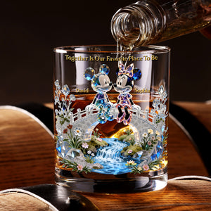 Forever Love Round Glass - Personalized Gifts For Couple 01OHQN230126-Homacus