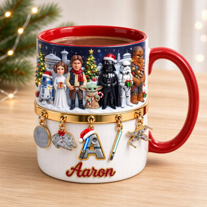 Warriors Merry Xmas In The Universe Accent Mug - Personalized Christmas Gifts 01tyqn280926