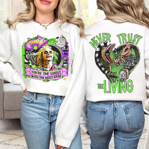 Gift For Horror Fans 23huxx110924 Horror Movies Halloween Shirt, Never Trust The Living-Homacus