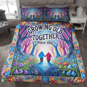 Personalized Gifts For Couple Quilt Bedding Set Special Line 04tgtn090125 Growing Old Together-Homacus