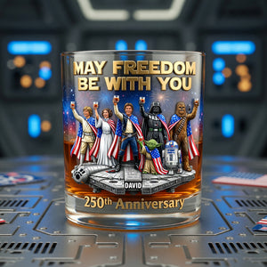 Celebrated America 250th Anniversary Drinking Glass - Personalized Gifts For Patriots 05tyqn040626