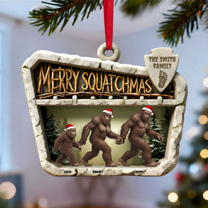 Wild Sasquatch Family Walking Acrylic Ornament - Personalized Gifts For Family 02QHTN301025-Homacus