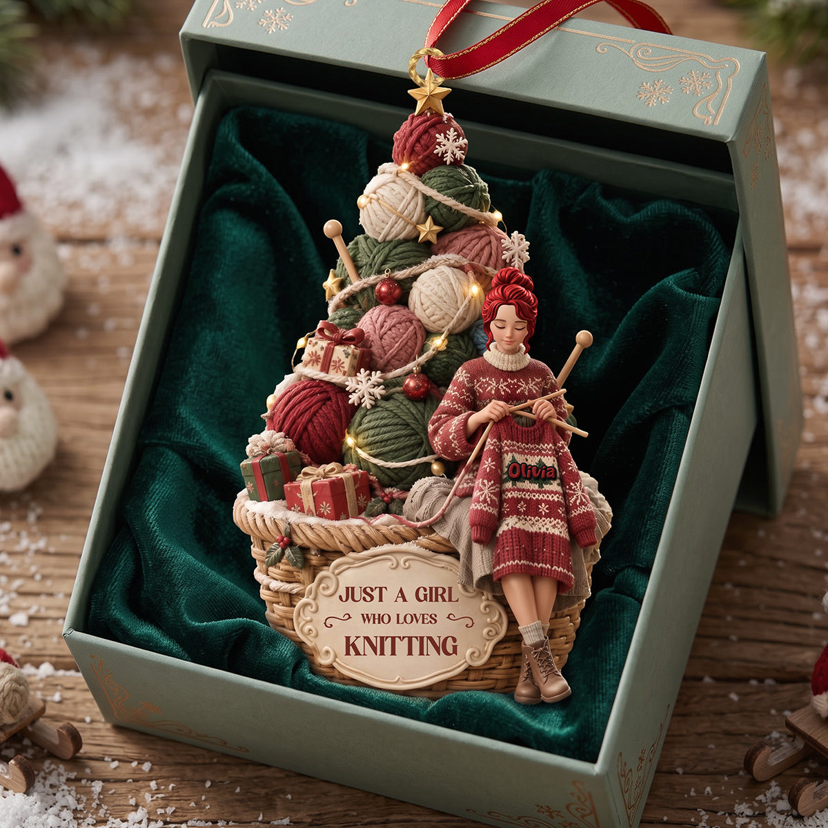 Balls Of Yarn Christmas Ornament - Personalized Gifts For Knitting Lovers 02TTTA190926