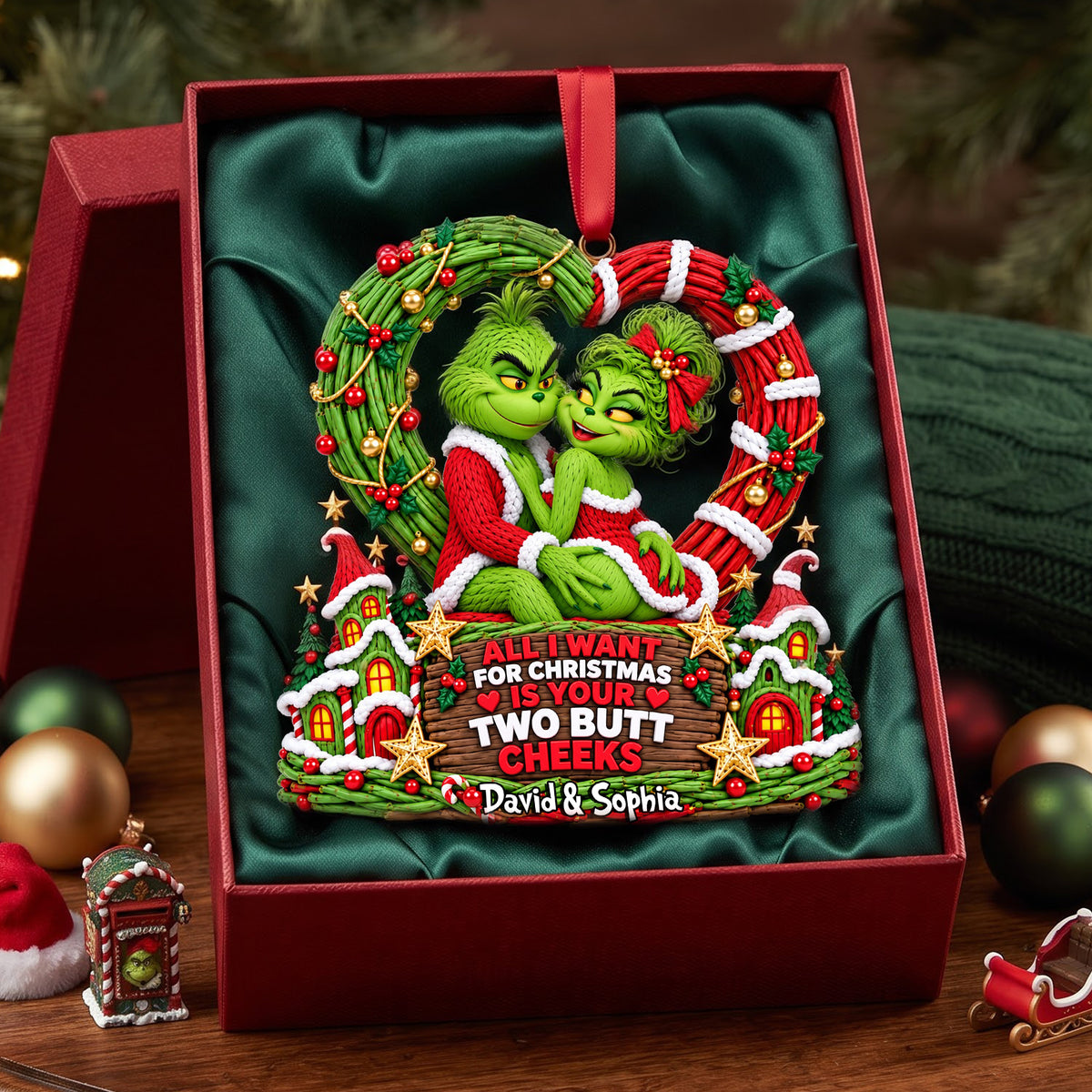 Playful Couple Acrylic Ornament - Personalized Gifts For Couple 02ohlu01102026
