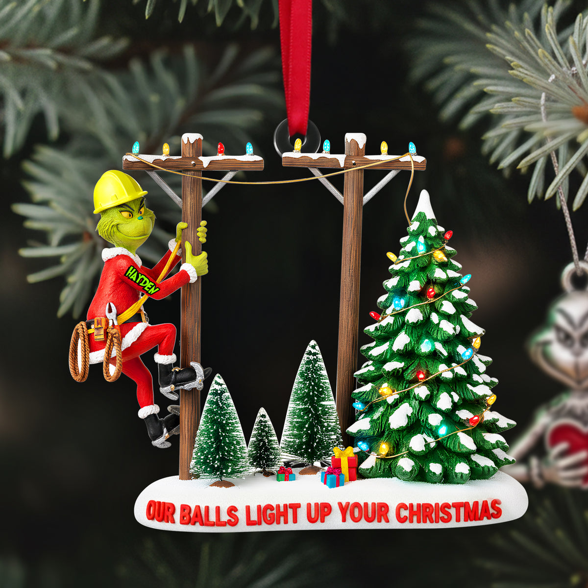 Personalized Gifts For Lineman Christmas Acrylic Ornament 06qhlu110925-Homacus