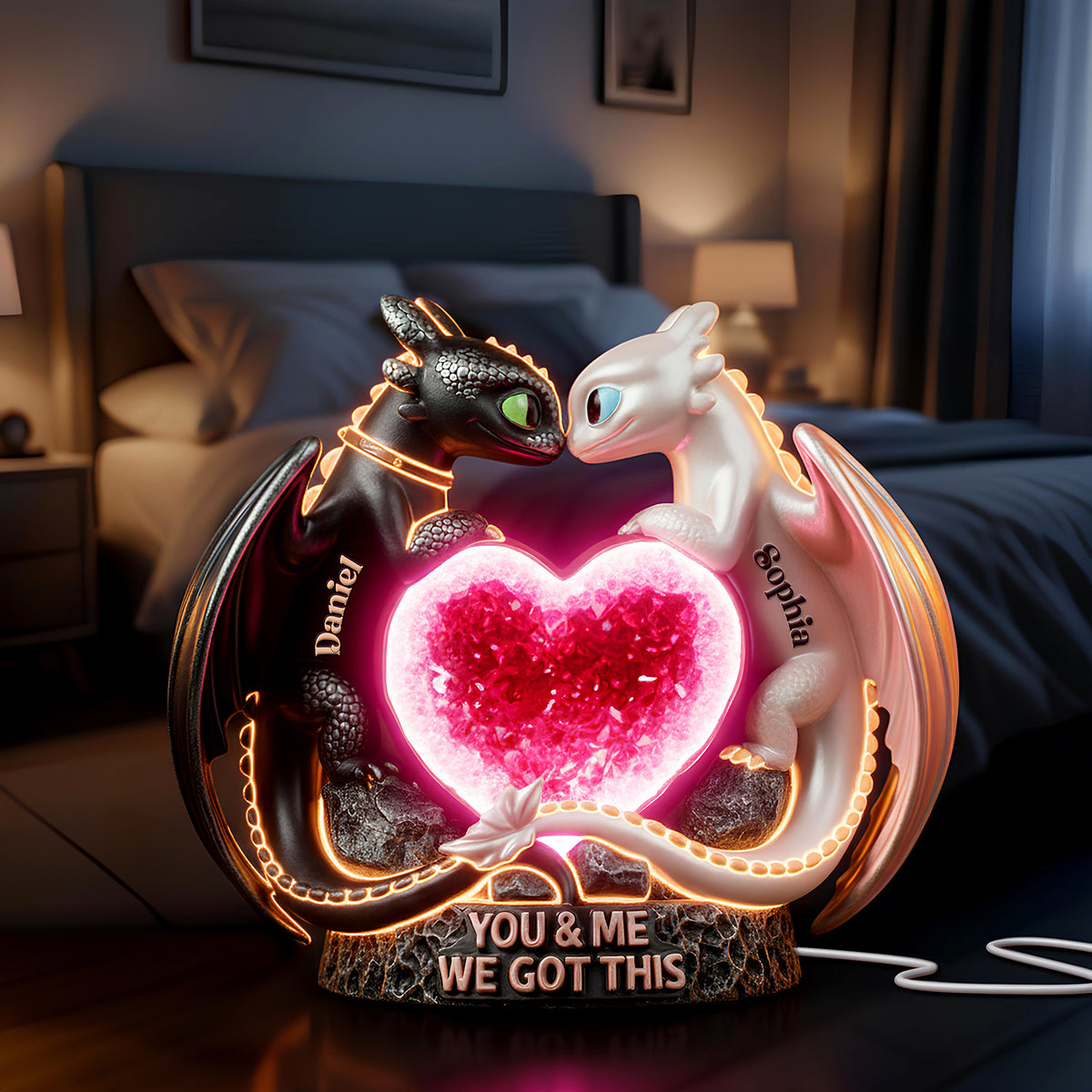 Heartflow Together Acrylic Light Box - Personalized Gift For Couples 05PGLU271125-Homacus