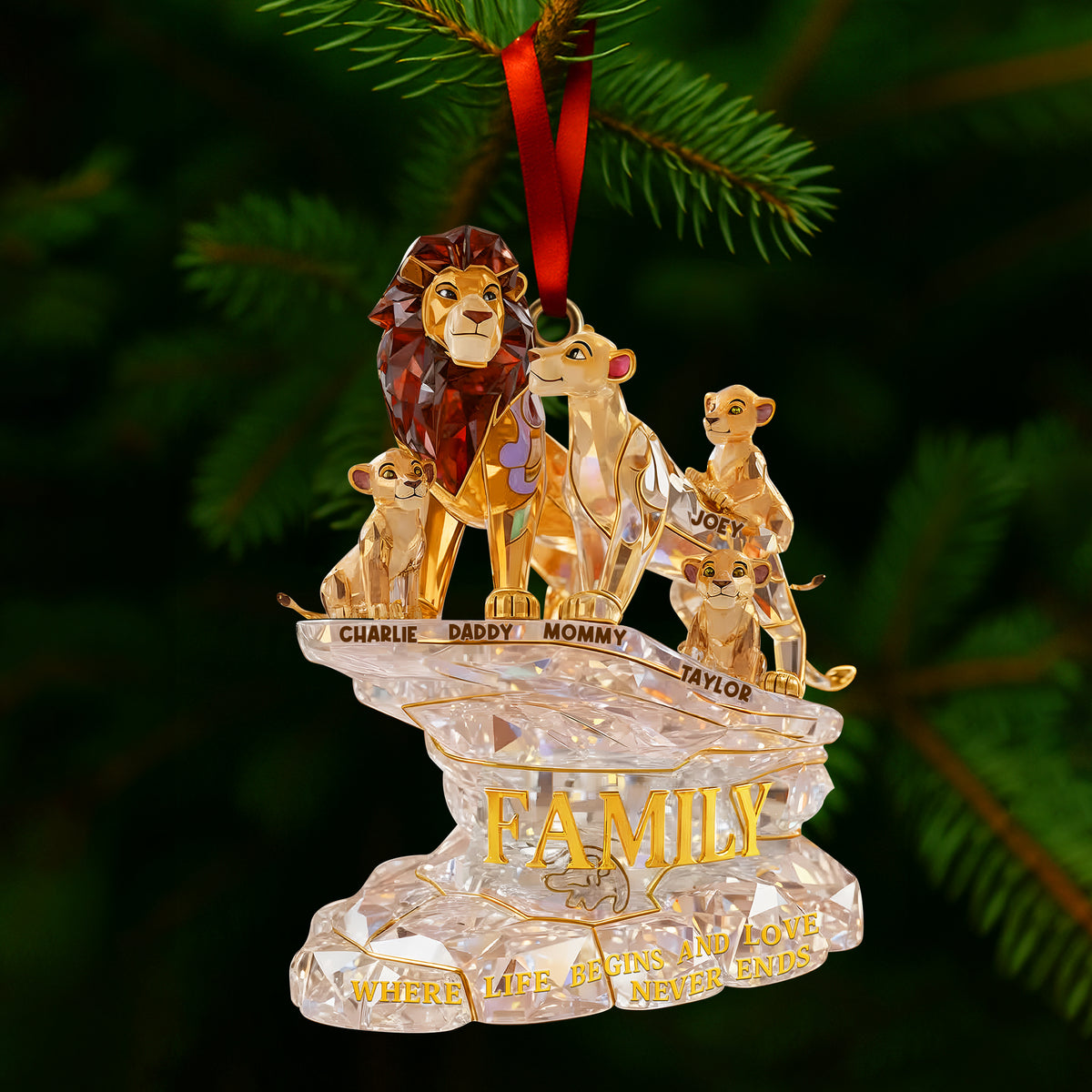 Majestic Family Ornament - Personalized Gifts For Family 03QHLU131025-Homacus