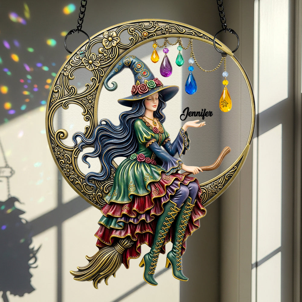 Lady Moonlight Suncatcher Ornament Personalized Gifts For Fantasy Lovers 02NADT110725-Homacus