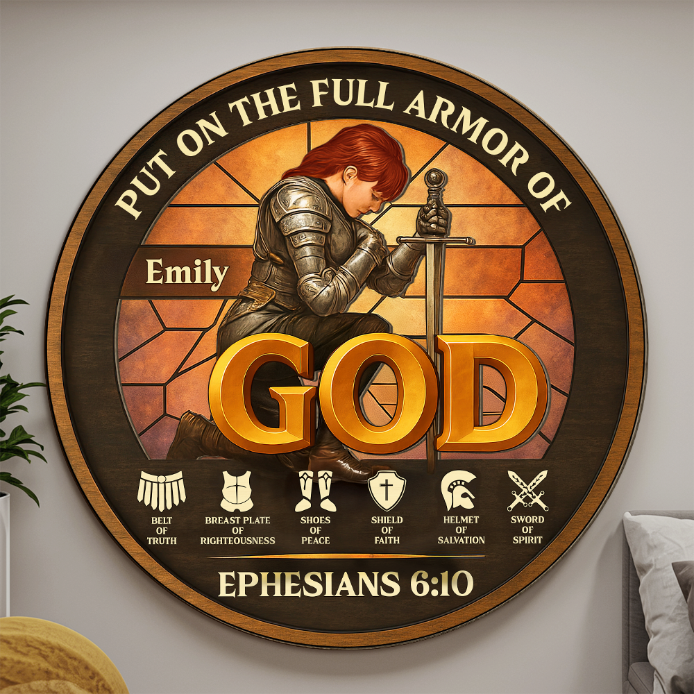 Personalized Woman Warrior of God Put On The Full Armor Of God Ephesians 6-10 01hupu060625-Homacus