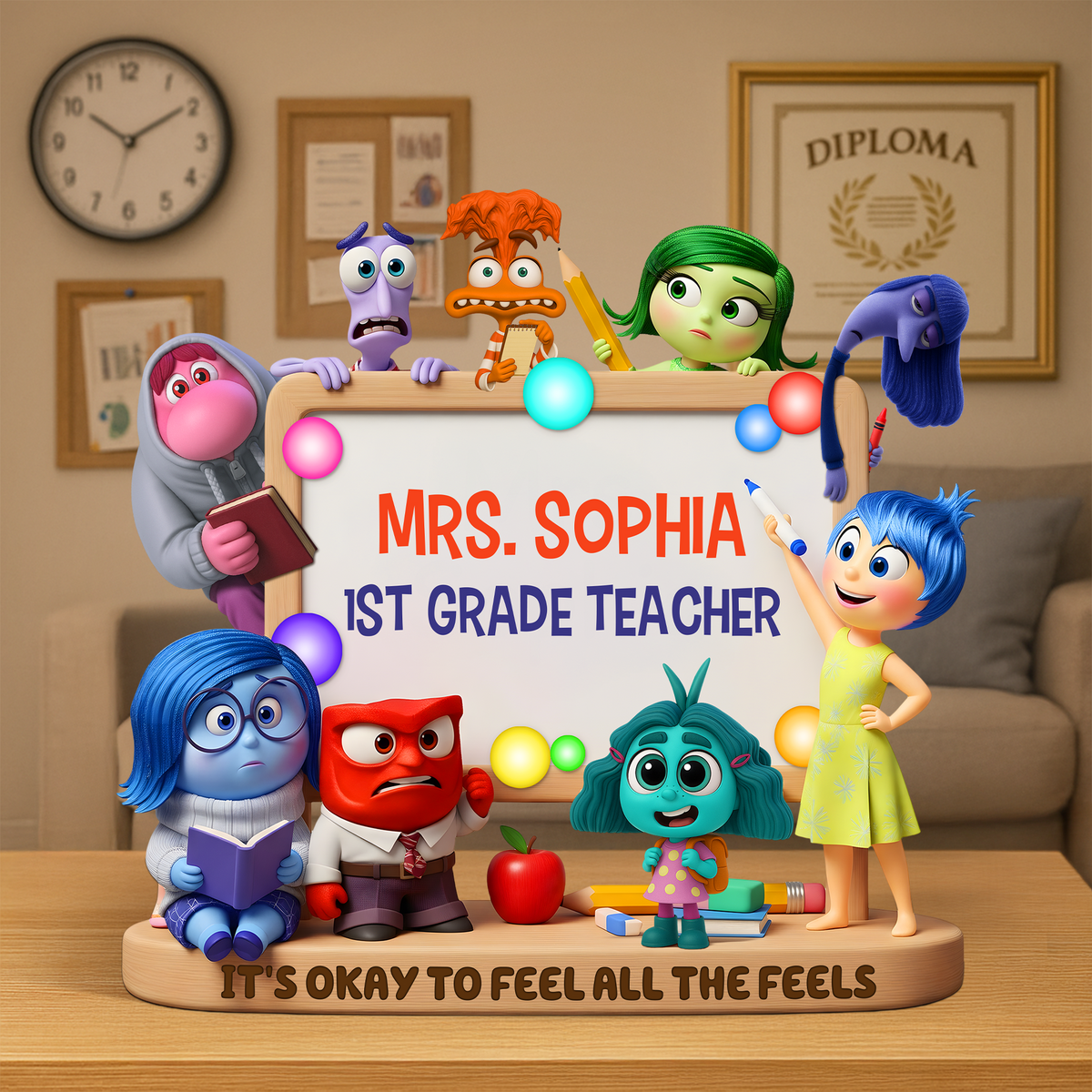 Cute Teacher Plaque - Personalized Gifts For Teacher 03napu270625-Homacus