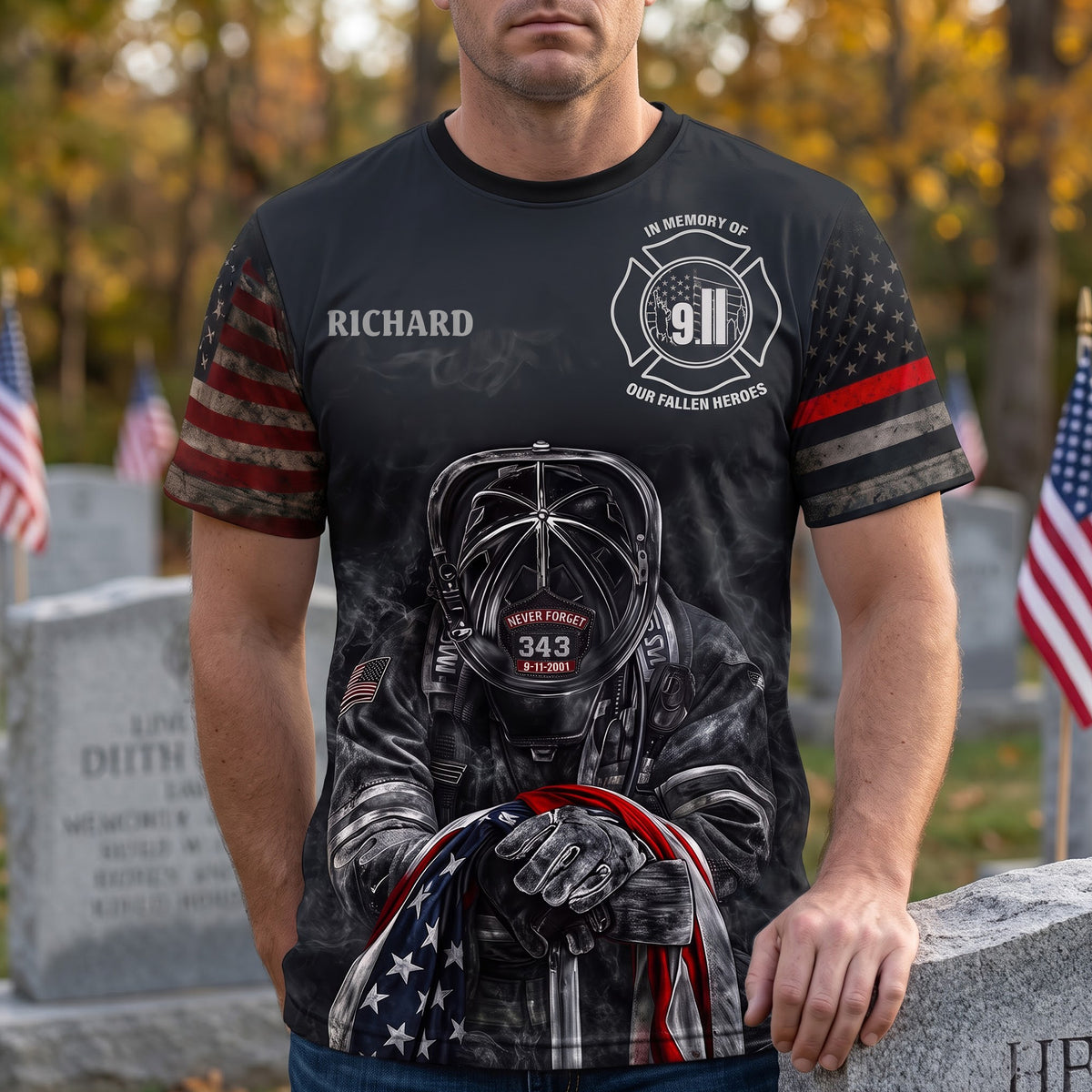 Honor Fallen Firefighter Heroes 3D Shirt - Personalized Memorial Keepsake For Fire Dept 04QHQN040826-Homacus