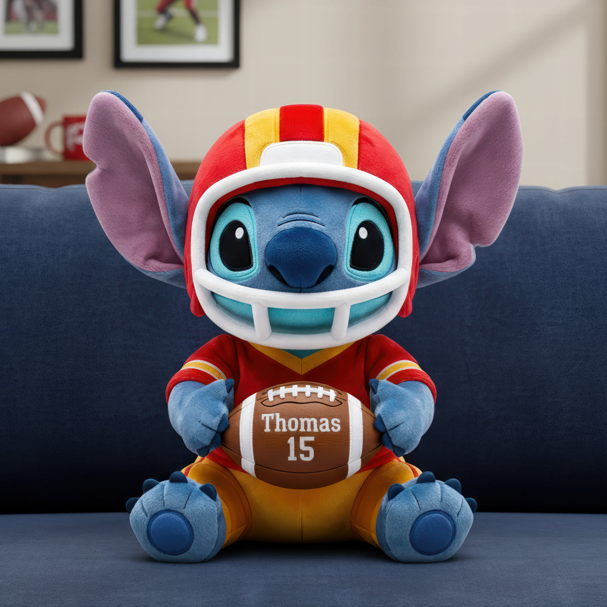 Energetic Blue Character Pillow - Personalized Gift For Sport Lovers 01HUQN131225-Homacus