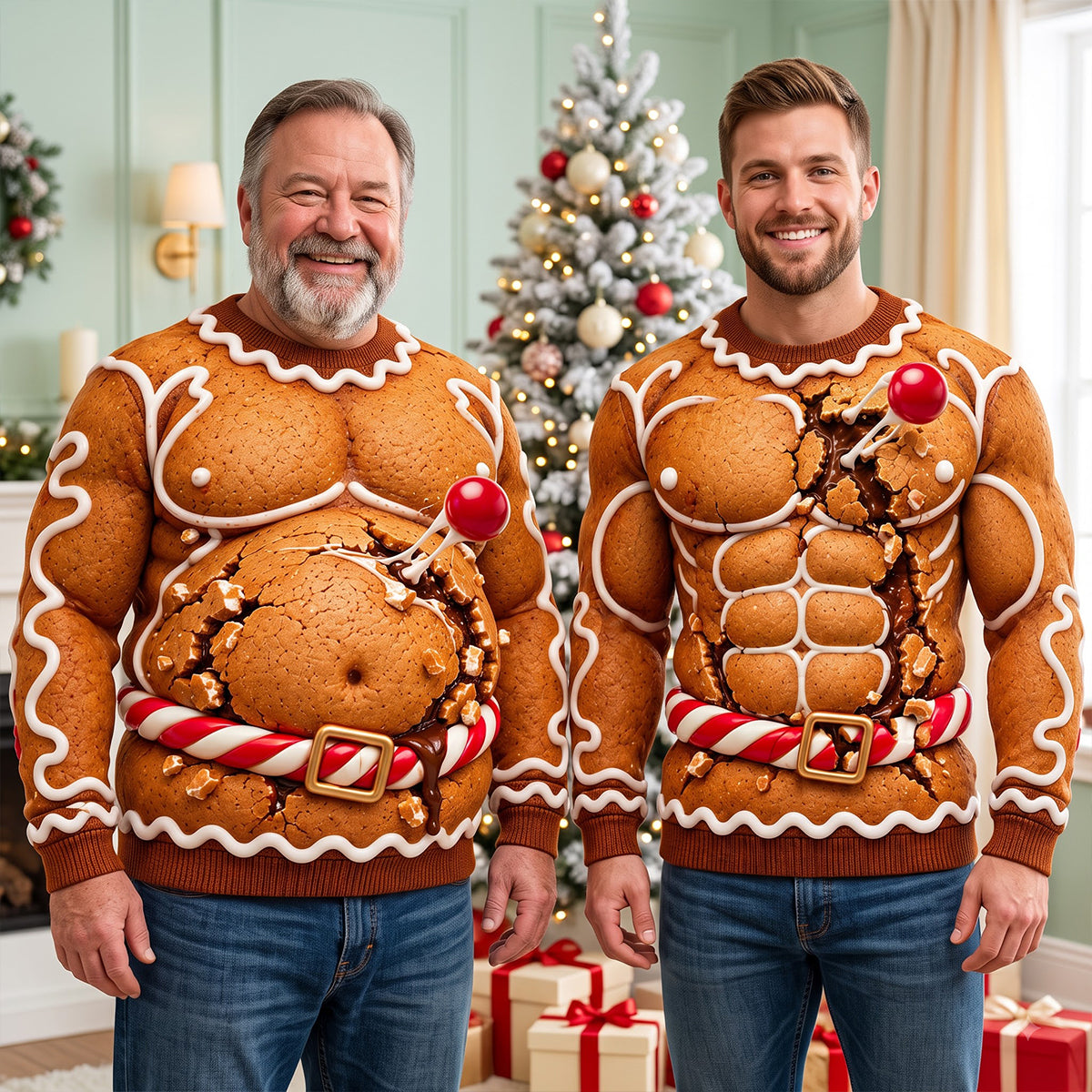 Gingerbread Ugly Sweater - Personalized Gifts For Christmas 04hadt161026-Homacus