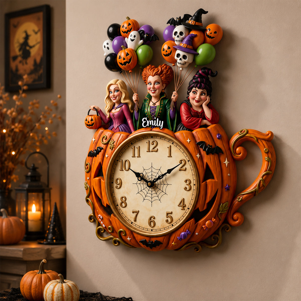 Bewitched By Time Acrylic Hanging Wall Clock - Personalized Gifts 06PGDH070826