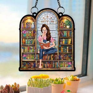 Personalized Gifts For Book Lover Suncatcher Ornament 02HUMH310724TM-Homacus