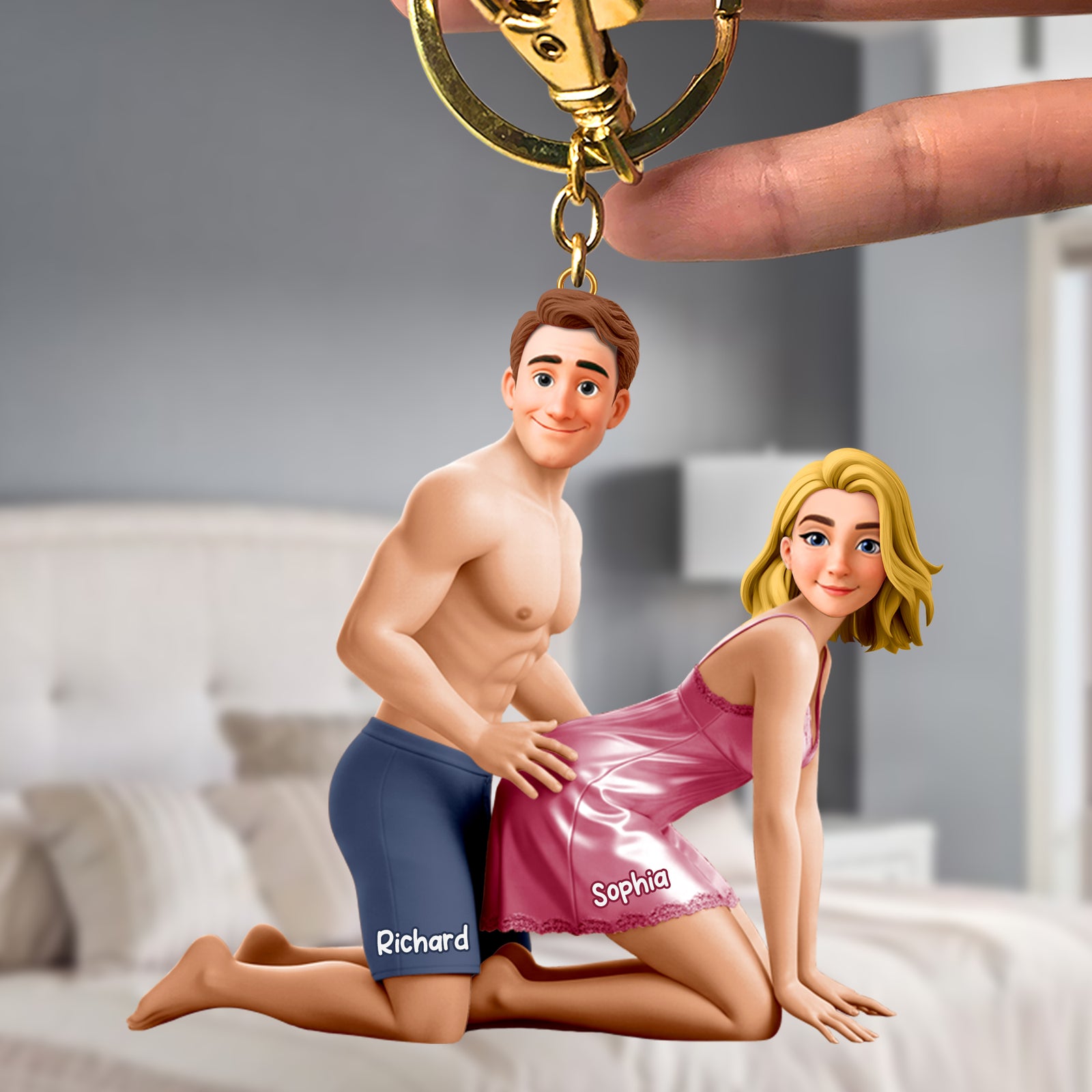 Naughty Couple Keychain - Personalized Gifts For Couples 08ohqn160126-Homacus